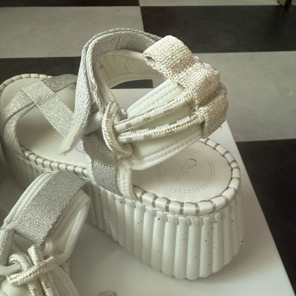 Chloe Silver Western Platform Sandals - Picture 7 of 11